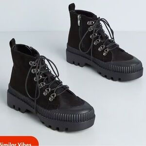 ModCloth Black Lace-Up Ankle Boots